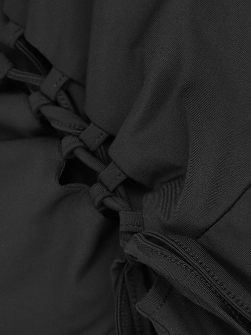 Strapless Fashion Lace-Up Back Jumpsuit